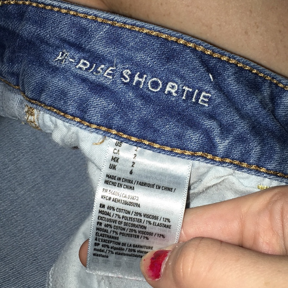 American eagle high rise jean shorts - Picture 5 of 5